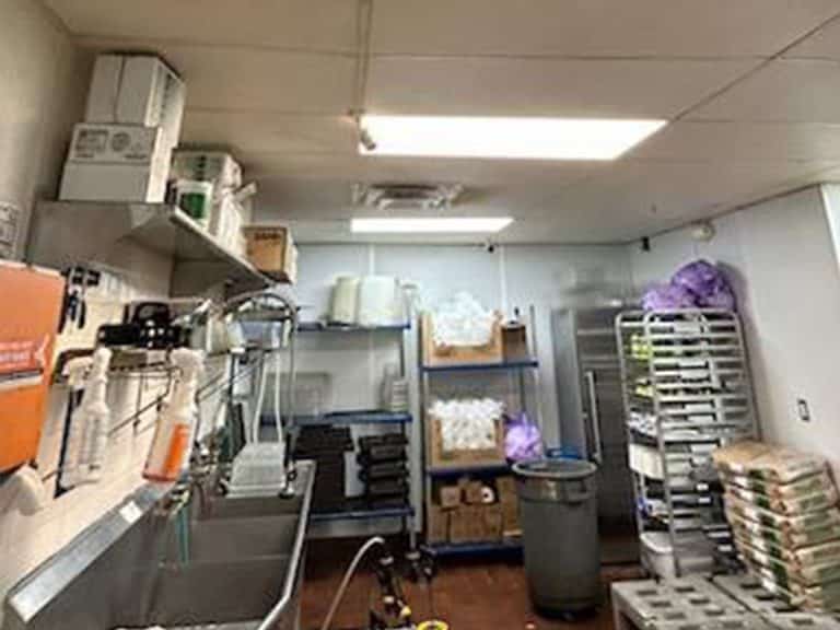 Commercial kitchen store cleaning