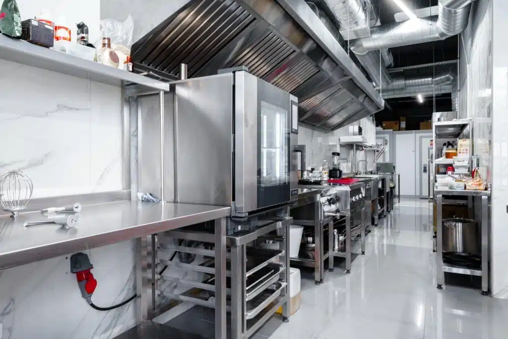 kitchen appliances in professional kitchen